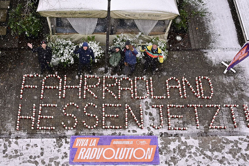 Kerzenaktion Kerzen vom dem Hessischen LAndtag