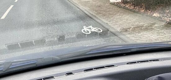 Mini-Fahrradsymbole Hainstraße