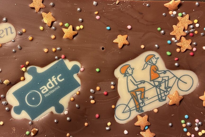 Weihnachtsschokolade des ADFC Hochtaunus Schokolade