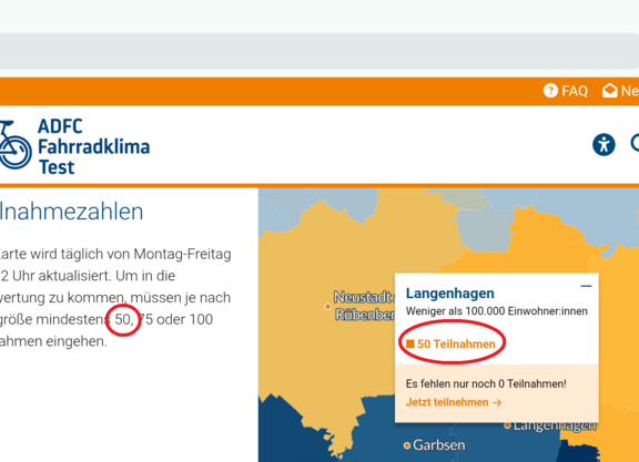 50 erreicht! Bereits JETZT hat Langenhagen 50 Teilnahmen am FKT => Langenhagen IST in der Wertung